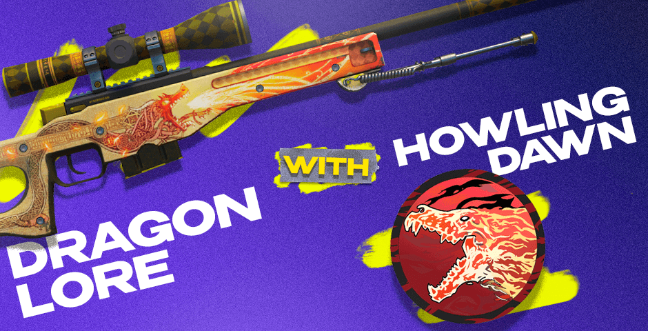 AWP | Dragon Lore with Howling Dawn Sticker